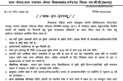 FFPCL Manendragarh CEO Recruitment 2025